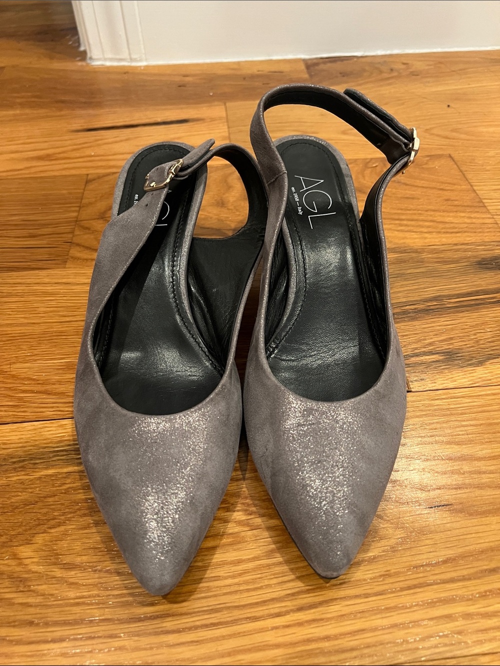 AGL Slingback heels | 40 | Grey Shimmer